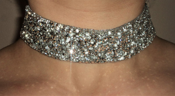 Tiffany Choker with Rhinestone Chain